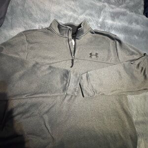 Under Armour Charcoal and Black Fleece Pullover